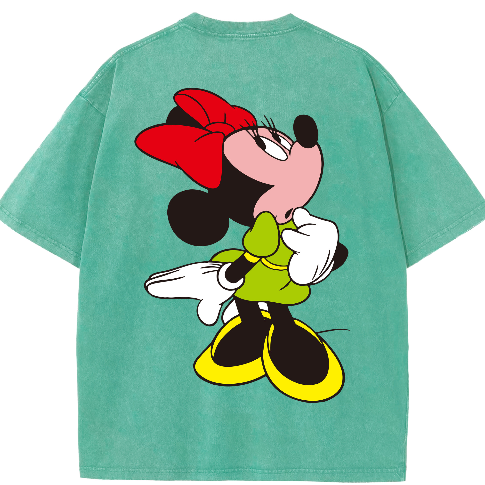 ミッキーマウス Mickey Mouse 綿100% ヴィンテージ風 半袖Tシャツ（背面プリント）
